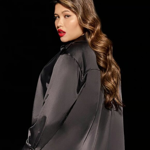 Honey Birdette LAUREN Black Full Sleeve Shirt with Pants NWT